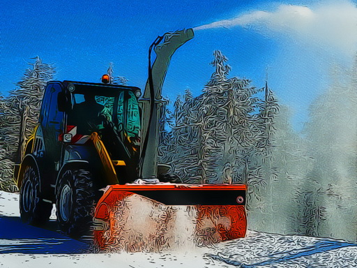 Winter Snow Plough Jigsaw Puzzle