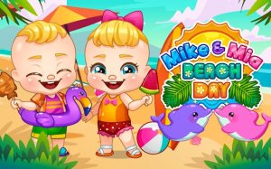 Mike And Mia Beach Day - Fun Beach Games for Kids Online - Ludoryx free online game