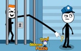Stickman Thief Puzzle: Rope Rescue & Escape