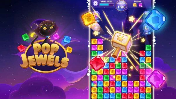 Pop Jewels Match 2 Puzzle